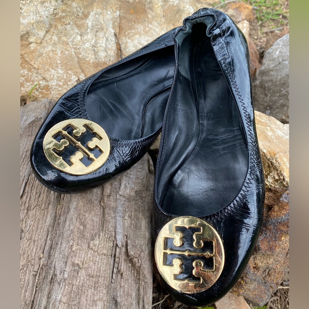 Tory Burch, black patent leather, flats - Picture 11 of 16